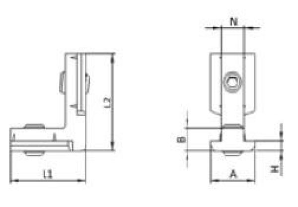 Profilverbinder 40 innenliegend Nut 10